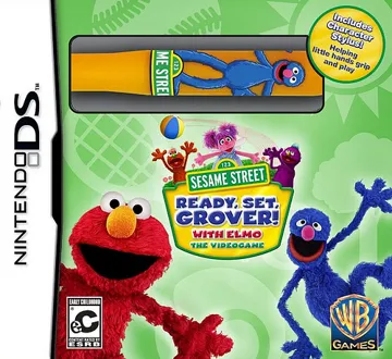 123 Sesame Street - Ready, Set, Grover! - With Elmo - The Videogame (USA) (En,Es) box cover front